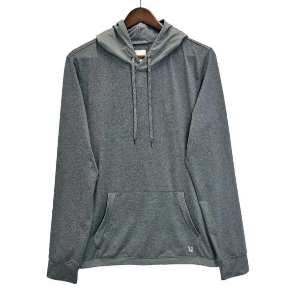 Vuori Sunday Element Hoodie Mens M Agate Green Heather Pullover Sweatshirt V264